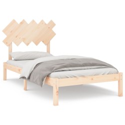 vidaXL Estructura de cama de madera maciza 100x200 cm