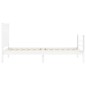 vidaXL Estructura de cama con cabecero madera maciza blanco 90x200 cm vidaXL Estructura de cama con cabecero madera maciza blanco 90x200 cm