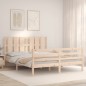 vidaXL Estructura de cama con cabecero madera maciza 160x200 cm vidaXL Estructura de cama con cabecero madera maciza 160x200 cm