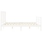 vidaXL Estructura de cama con cabecero madera maciza blanco 160x200 cm vidaXL Estructura de cama con cabecero madera maciza blanco 160x200 cm