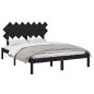 vidaXL Estructura de cama de madera maciza negra 140x200 cm vidaXL Estructura de cama de madera maciza negra 140x200 cm