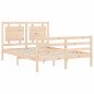 vidaXL Estructura de cama de matrimonio con cabecero madera maciza vidaXL Estructura de cama de matrimonio con cabecero madera maciza