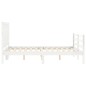 vidaXL Estructura de cama con cabecero madera maciza blanco 140x200 cm vidaXL Estructura de cama con cabecero madera maciza blanco 140x200 cm