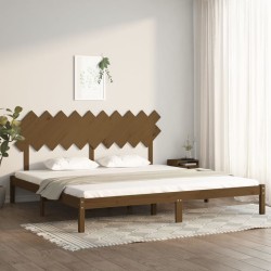 vidaXL Estructura de cama madera maciza de pino marrón miel 200x200 cm
