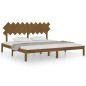 vidaXL Estructura de cama madera maciza de pino marrón miel 200x200 cm