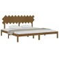 vidaXL Estructura de cama madera maciza de pino marrón miel 200x200 cm