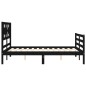 vidaXL Estructura de cama con cabecero madera maciza negro 120x200 cm vidaXL Estructura de cama con cabecero madera maciza negro 120x200 cm