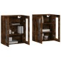 vidaXL Armarios de pared 2 uds madera de ingeniería roble ahumado vidaXL Armarios de pared 2 uds madera de ingeniería roble ahumado