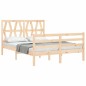 vidaXL Estructura de cama de matrimonio con cabecero madera maciza vidaXL Estructura de cama de matrimonio con cabecero madera maciza