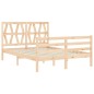 vidaXL Estructura de cama de matrimonio con cabecero madera maciza vidaXL Estructura de cama de matrimonio con cabecero madera maciza