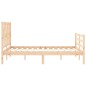 vidaXL Estructura de cama de matrimonio con cabecero madera maciza vidaXL Estructura de cama de matrimonio con cabecero madera maciza