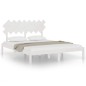 vidaXL Estructura de cama de madera maciza de pino blanca 160x200 cm vidaXL Estructura de cama de madera maciza de pino blanca 160x200 cm