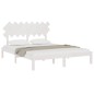 vidaXL Estructura de cama de madera maciza de pino blanca 160x200 cm vidaXL Estructura de cama de madera maciza de pino blanca 160x200 cm