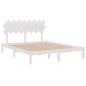 vidaXL Estructura de cama de madera maciza de pino blanca 160x200 cm vidaXL Estructura de cama de madera maciza de pino blanca 160x200 cm