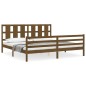 vidaXL Estructura cama y cabecero madera maciza marrón miel 200x200 cm vidaXL Estructura cama y cabecero madera maciza marrón miel 200x200 cm