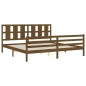 vidaXL Estructura cama y cabecero madera maciza marrón miel 200x200 cm vidaXL Estructura cama y cabecero madera maciza marrón miel 200x200 cm