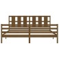 vidaXL Estructura cama y cabecero madera maciza marrón miel 200x200 cm vidaXL Estructura cama y cabecero madera maciza marrón miel 200x200 cm