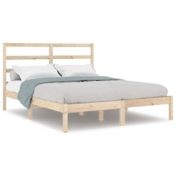vidaXL Estructura de cama madera maciza de pino 120x200 cm