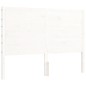 vidaXL Estructura de cama con cabecero madera maciza blanco 140x190 cm vidaXL Estructura de cama con cabecero madera maciza blanco 140x190 cm