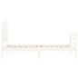 vidaXL Estructura de cama con cabecero madera maciza blanco vidaXL Estructura de cama con cabecero madera maciza blanco