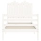 vidaXL Estructura de cama con cabecero madera maciza blanco vidaXL Estructura de cama con cabecero madera maciza blanco