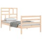 vidaXL Estructura de cama individual con cabecero madera maciza vidaXL Estructura de cama individual con cabecero madera maciza