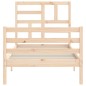 vidaXL Estructura de cama individual con cabecero madera maciza vidaXL Estructura de cama individual con cabecero madera maciza