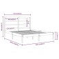 vidaXL Estructura de cama madera maciza de pino 120x200 cm vidaXL Estructura de cama madera maciza de pino 120x200 cm
