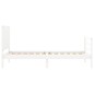 vidaXL Estructura de cama con cabecero madera maciza blanco 90x200 cm vidaXL Estructura de cama con cabecero madera maciza blanco 90x200 cm
