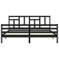 vidaXL Estructura de cama con cabecero madera maciza negro 200x200 cm vidaXL Estructura de cama con cabecero madera maciza negro 200x200 cm