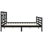 vidaXL Estructura de cama con cabecero madera maciza negro 200x200 cm vidaXL Estructura de cama con cabecero madera maciza negro 200x200 cm