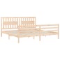 vidaXL Estructura de cama con cabecero madera maciza 200x200 cm