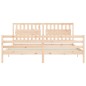 vidaXL Estructura de cama con cabecero madera maciza 200x200 cm