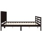 vidaXL Estructura de cama con cabecero madera maciza negro 200x200 cm vidaXL Estructura de cama con cabecero madera maciza negro 200x200 cm