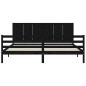 vidaXL Estructura de cama con cabecero madera maciza negro 200x200 cm vidaXL Estructura de cama con cabecero madera maciza negro 200x200 cm