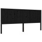 vidaXL Estructura de cama con cabecero madera maciza negro 200x200 cm vidaXL Estructura de cama con cabecero madera maciza negro 200x200 cm