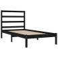 vidaXL Estructura de cama individual madera maciza negra 90x190 cm vidaXL Estructura de cama individual madera maciza negra 90x190 cm