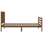 vidaXL Estructura cama y cabecero madera maciza marrón miel 100x200 cm vidaXL Estructura cama y cabecero madera maciza marrón miel 100x200 cm
