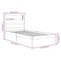 vidaXL Estructura de cama individual madera maciza negra 90x190 cm vidaXL Estructura de cama individual madera maciza negra 90x190 cm