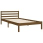 vidaXL Estructura cama y cabecero madera maciza marrón miel 100x200 cm vidaXL Estructura cama y cabecero madera maciza marrón miel 100x200 cm