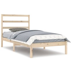 vidaXL Estructura de cama madera maciza de pino 100x200 cm