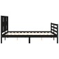 vidaXL Estructura de cama con cabecero madera maciza negro 160x200 cm vidaXL Estructura de cama con cabecero madera maciza negro 160x200 cm