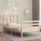 vidaXL Estructura de cama con cabecero madera maciza vidaXL Estructura de cama con cabecero madera maciza