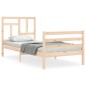 vidaXL Estructura de cama con cabecero madera maciza vidaXL Estructura de cama con cabecero madera maciza