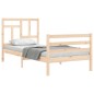 vidaXL Estructura de cama con cabecero madera maciza vidaXL Estructura de cama con cabecero madera maciza