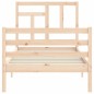 vidaXL Estructura de cama con cabecero madera maciza vidaXL Estructura de cama con cabecero madera maciza