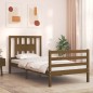 vidaXL Estructura cama y cabecero madera maciza marrón miel 100x200 cm vidaXL Estructura cama y cabecero madera maciza marrón miel 100x200 cm