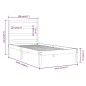 vidaXL Estructura de cama madera maciza de pino 100x200 cm vidaXL Estructura de cama madera maciza de pino 100x200 cm