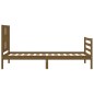 vidaXL Estructura cama y cabecero madera maciza marrón miel 100x200 cm vidaXL Estructura cama y cabecero madera maciza marrón miel 100x200 cm