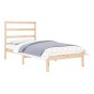 vidaXL Estructura de cama madera maciza 75x190 cm